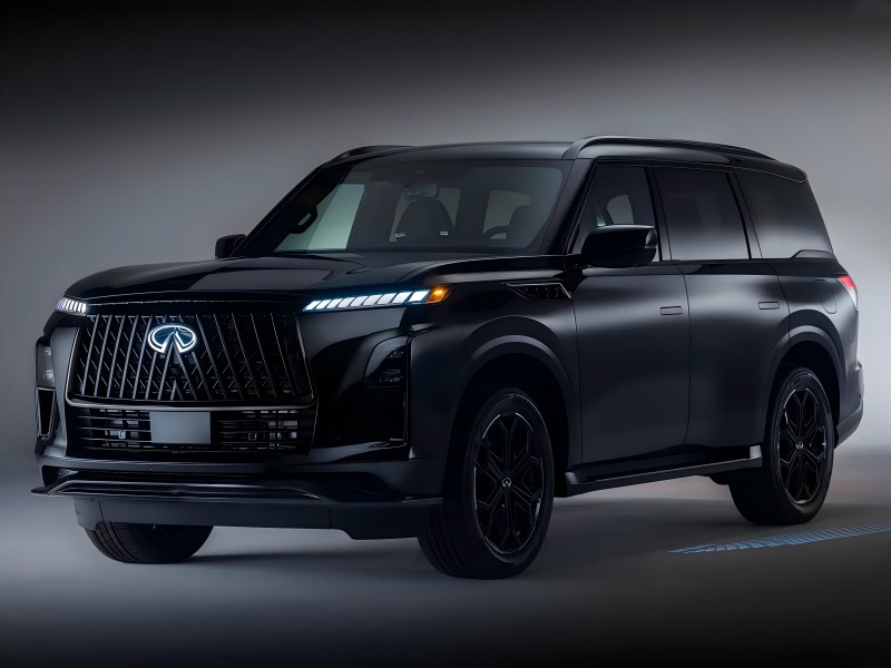 Schwarzes Außenkit / 3,5T V6 Power – Offizielle Bilder der Infiniti QX80 Sport-Version 2026